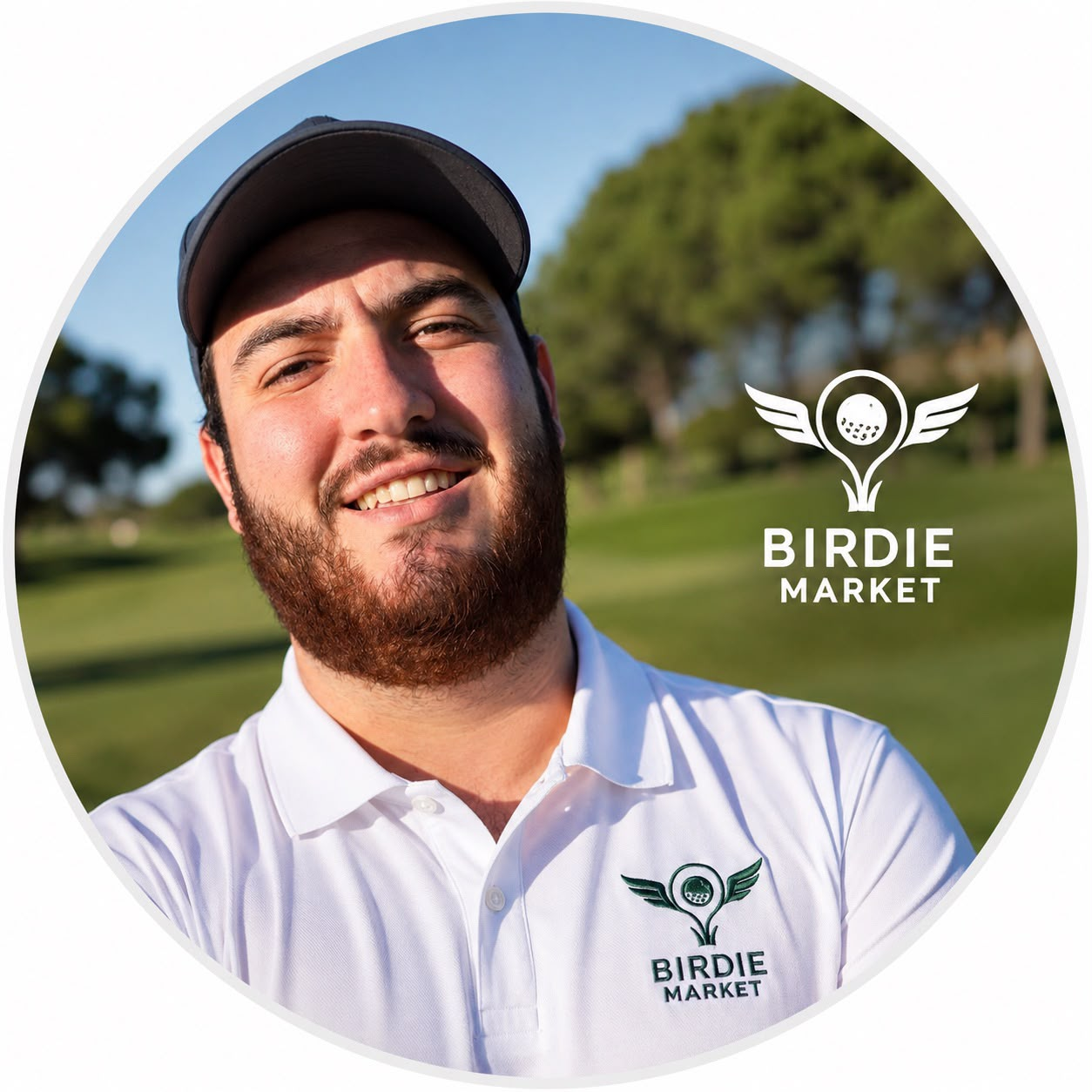Alejandro, fundador de Birdie Market, en un campo de golf